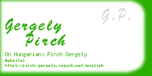 gergely pirch business card